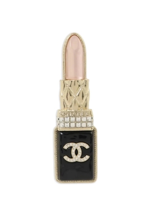 CHANEL Pre-Owned CC lipstick brooch - Gold