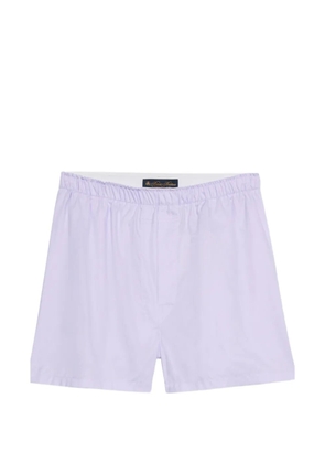Brooks Brothers elasticated-waistband cotton boxer shorts - Purple