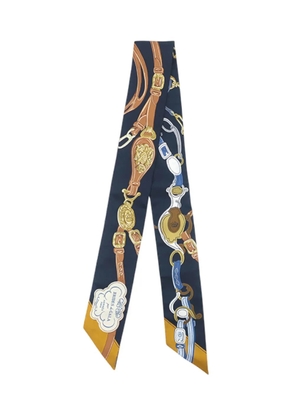 Hermès Pre-Owned 2010-2026 Brides de Gala Twilly Silk Scarf scarves - Blue