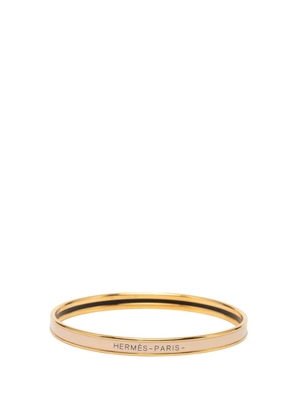 Hermès Pre-Owned 2000-2026 Extra Narrow Enamel Uni Bangle 65 costume bracelet - Neutrals