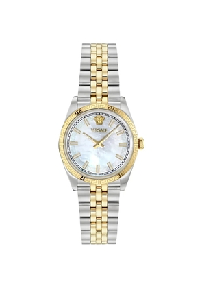 Versace Millenyium Greca-embellished 32mm watch - White