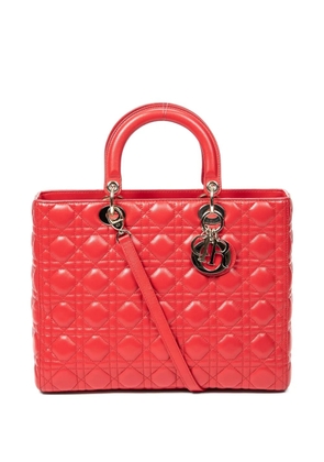 Christian Dior Pre-Owned Lady Dior Cannage shoulder bag - Red