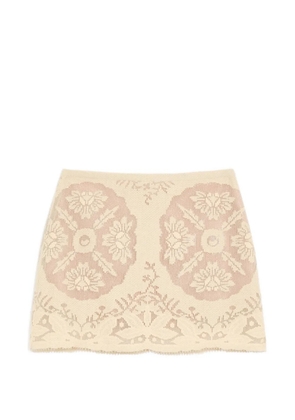 Valentino Garavani mini mini in floral stamp blanket - Neutrals