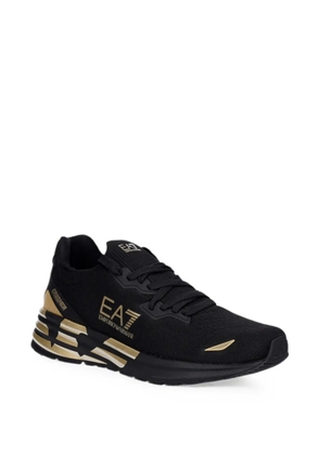 Ea7 Emporio Armani logo-print lace-up sneakers - Black