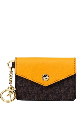 Michael Kors small Kala logo-print card holder - Brown