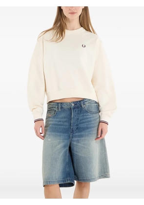 Fred Perry logo-embroidered sweatshirt - Neutrals