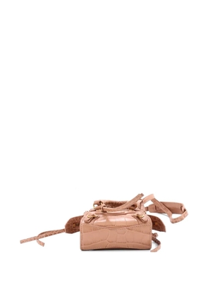 Balenciaga Pre-Owned Neo Classic City Bag Crocodile Embossed Leather Super Nano crossbody bag - Neutrals