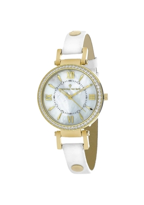 CHRISTIAN VAN SANT Petite crystal-embellished 31mm watch - White