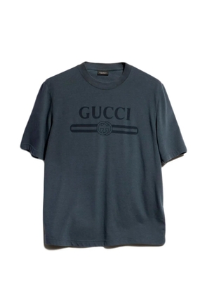 Gucci logo-print cotton T-shirt - Blue