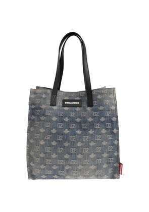 DSQUARED2 monogram-jacquard denim tote bag - Blue