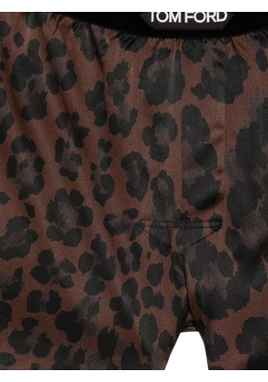 TOM FORD leopard-print boxer shorts - Brown