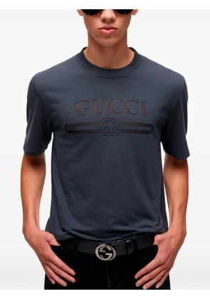 Gucci logo-print cotton T-shirt - Blue