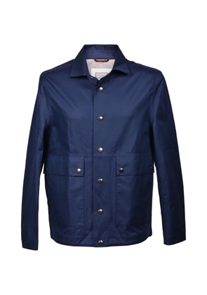 Brunello Cucinelli button-down raincoat - Blue