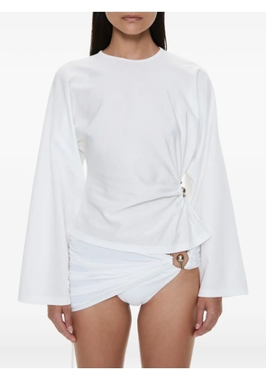 Christopher Esber Orbit ruched top - White