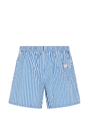 Fedeli striped drawstring swim shorts - Blue