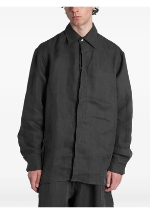 B1ARCHIVE patch-pocket long-sleeve shirt - Grey