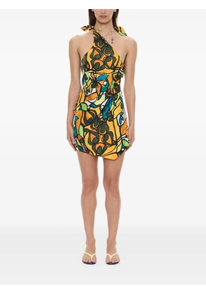 Christopher Esber Tropic Nouveau printed mini dress - Yellow