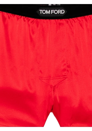 TOM FORD logo-patch boxer shorts - Red