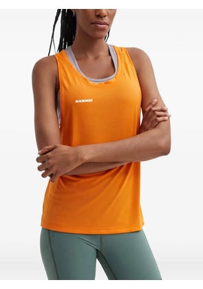 Mammut logo-print racerback tank top - Orange