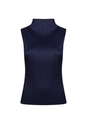 Pleats Please Issey Miyake Monthly Colors pleated sleeveless top - Blue