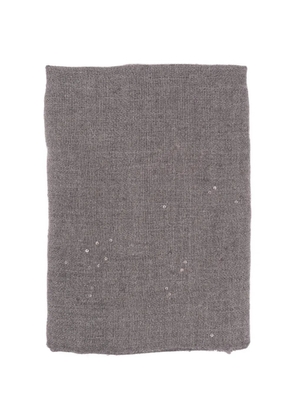 Brunello Cucinelli sequin-embellished frayed scarf - Grey