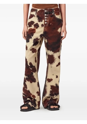 AllSaints Taya cow-print jeans - Neutrals
