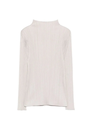 Pleats Please Issey Miyake Pleats Please long-sleeve blouse - Grey