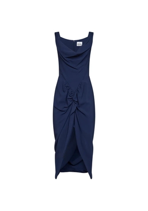 Vivienne Westwood draped asymmetric midi dress - Blue