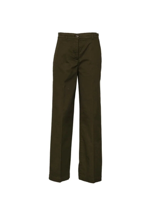 QL2 high-waisted straight-leg trousers - Green