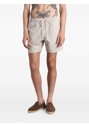 MC2 Saint Barth pinstripe-print drawstring-waist swim shorts - Neutrals