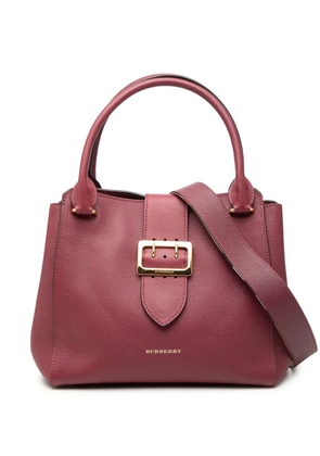 Burberry Pre-Owned 2000-2017 Medium Grained Calfskin Buckle Tote satchel - Red