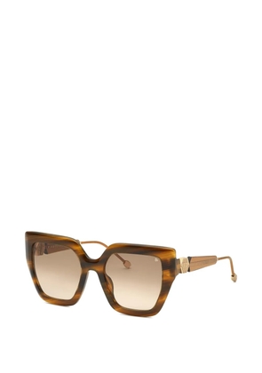 Philipp Plein Eyewear logo-detail sunglasses - Brown