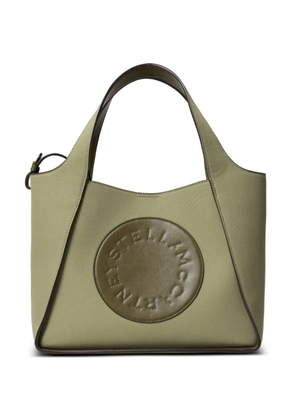 Stella McCartney logo-patch canvas tote bag - Green
