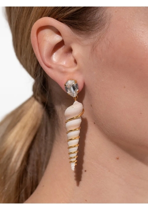 Jennifer Behr Zingaro shell-pendant earrings - Gold