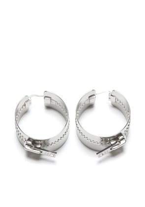 Acne Studios zip-detail hoop earrings - Silver