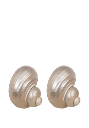 Jennifer Behr Luca shell earrings - Neutrals