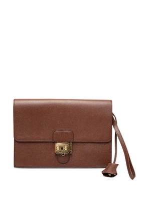 Hermès Pre-Owned 1995 Courchevel Jet Pochette clutch bag - Brown