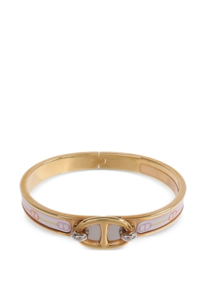 Hermès Pre-Owned Mini Clic Chaine d'Ancre enamel bracelet - Gold