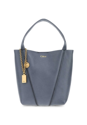 Chloé small Spin leather tote bag - Blue