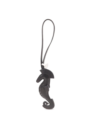Hermès Pre-Owned 2023 Agneau Milo seahorse charm - Black