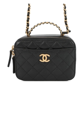 CHANEL Pre-Owned 2021-2026 Mini Quilted Caviar Pick Me Up Vanity Case satchel - Black