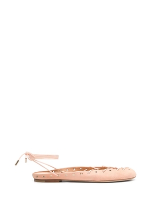 Chloé Pre-Owned Ghillies lace-up mules - Pink