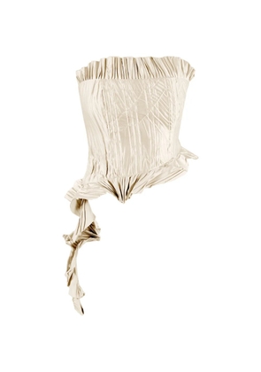 Contessa Mills Le Fay ruffled pleated top - Neutrals
