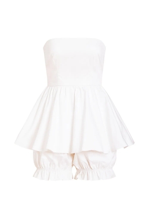 Contessa Mills Lulu peplum-hem romper - White