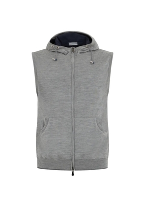 Fedeli hooded knit vest - Grey