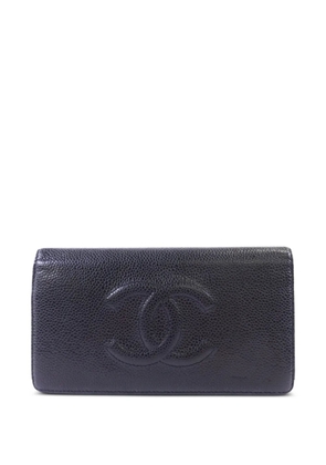 CHANEL Pre-Owned CC bifold long wallet - Black