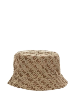 GUESS USA Noelle reversible monogram-print bucket hat - Neutrals
