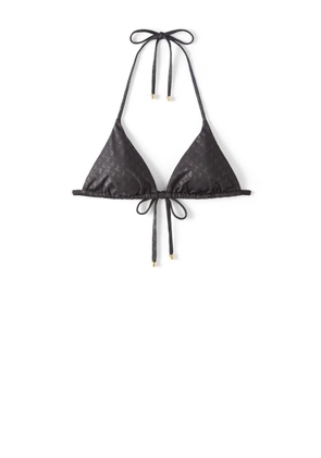 Jimmy Choo Ariah logo-print bikini top - Black