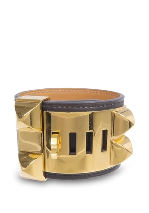 Hermès Pre-Owned Collier de Chien leather bracelet - Gold