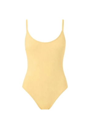 Rip Curl ribbed scoop-neck swimsuit - Yellow